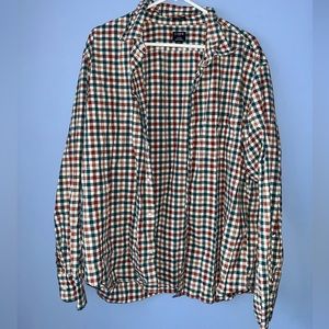 J Crew Button Down Shirt Multi Color Plaid Flex Washed XXL